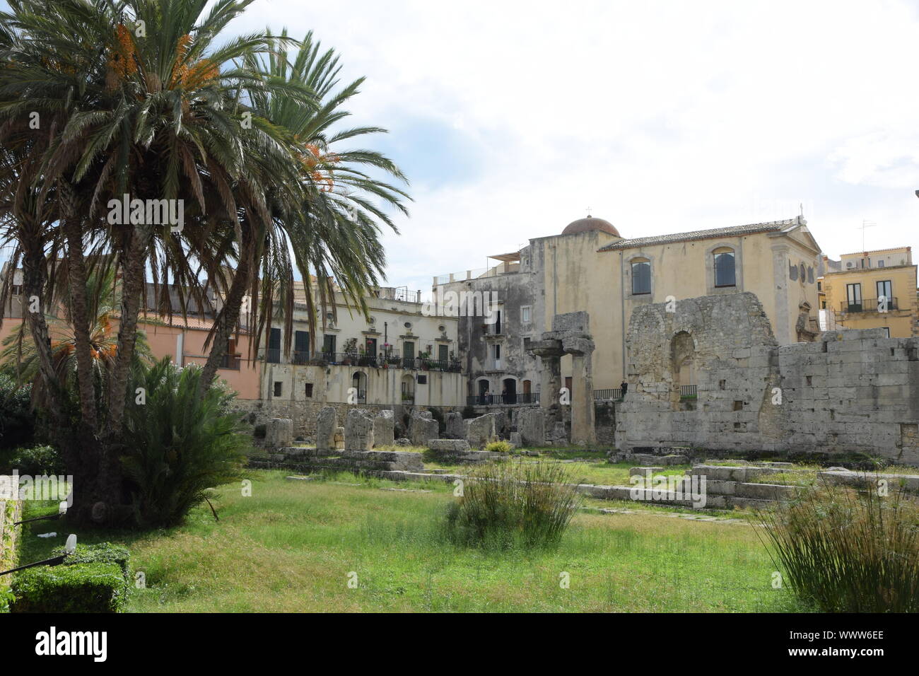 Tempio di Apollo a Siracusa Foto Stock