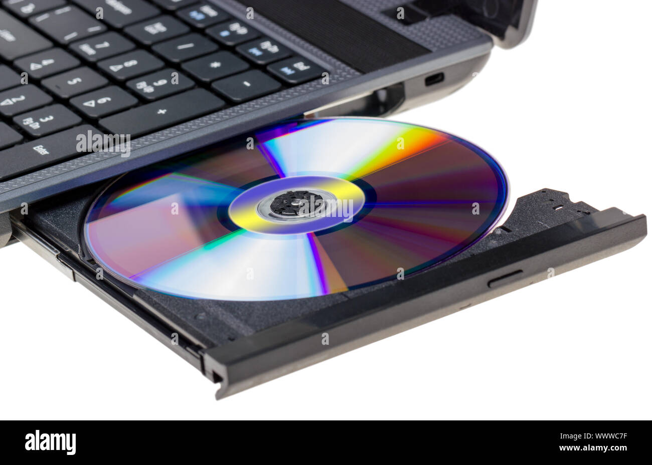 Raccolta elettronica - Notebook con aprire il vassoio del DVD Foto Stock