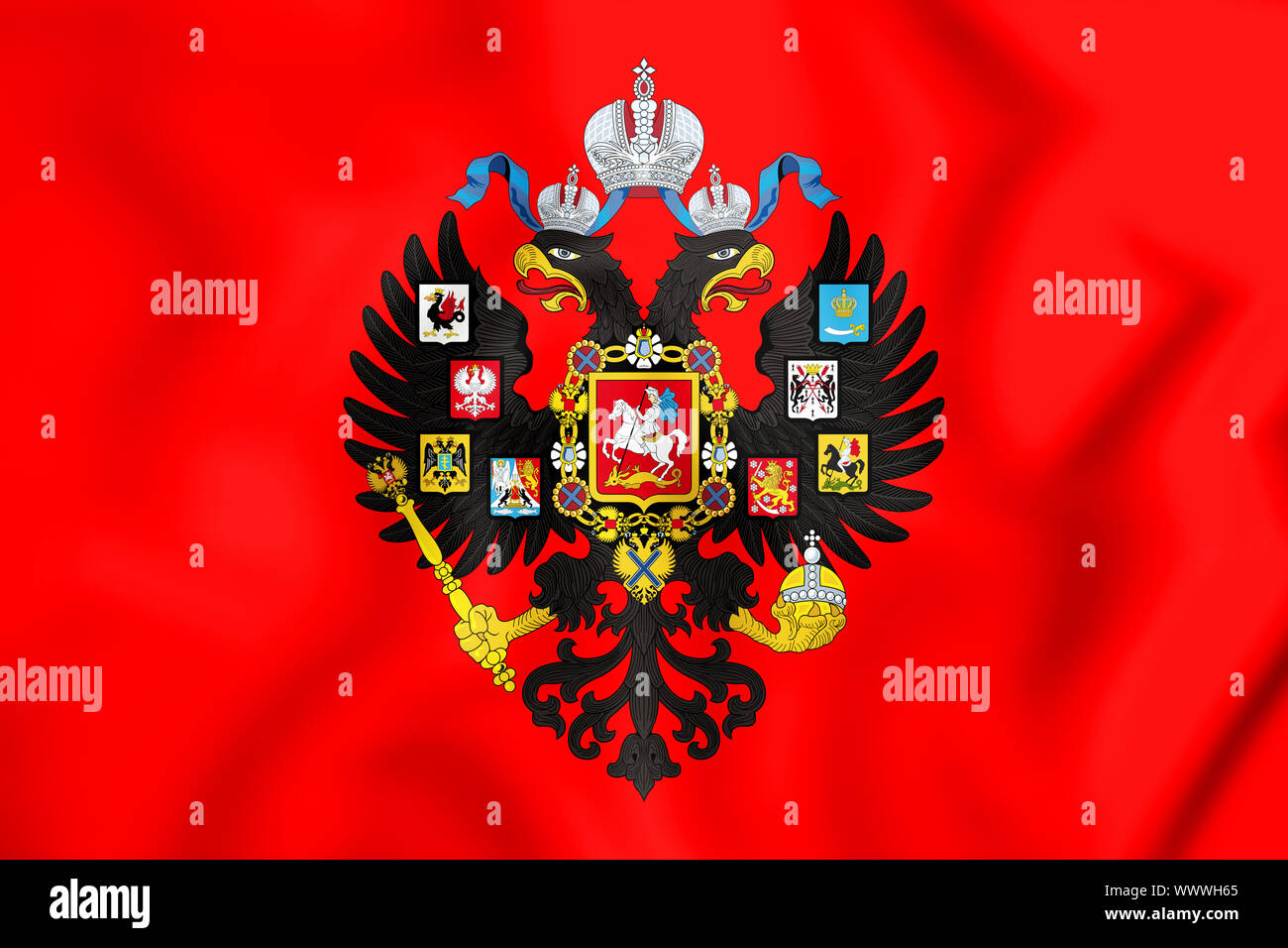 L'imperatore di Russia Imperial Standard (1858-1917). 3D'illustrazione. Foto Stock