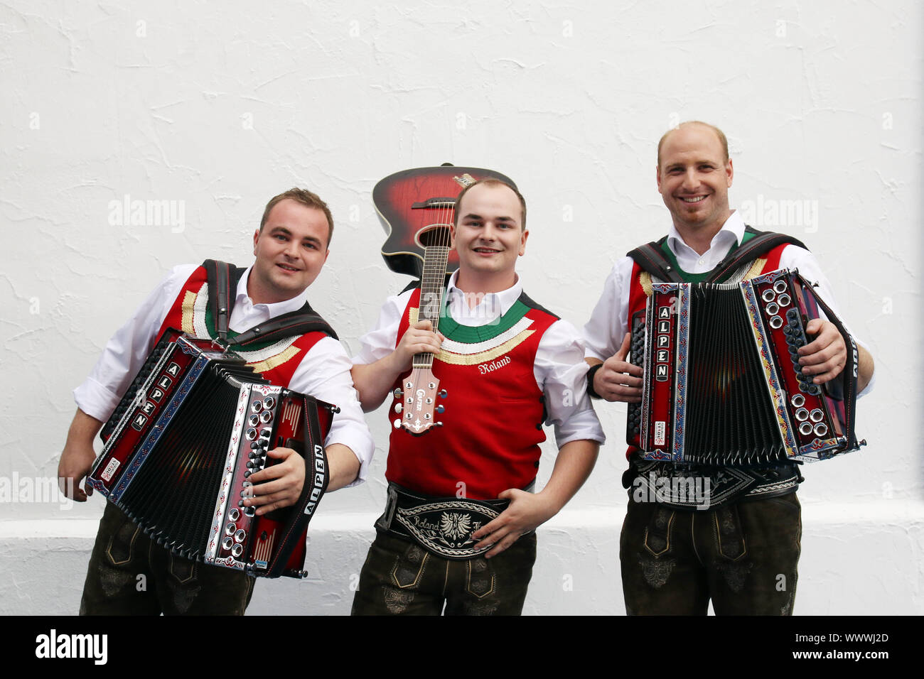 Cantante a German Schlager Music Show Immer wieder Sonntags, 2015 Foto Stock