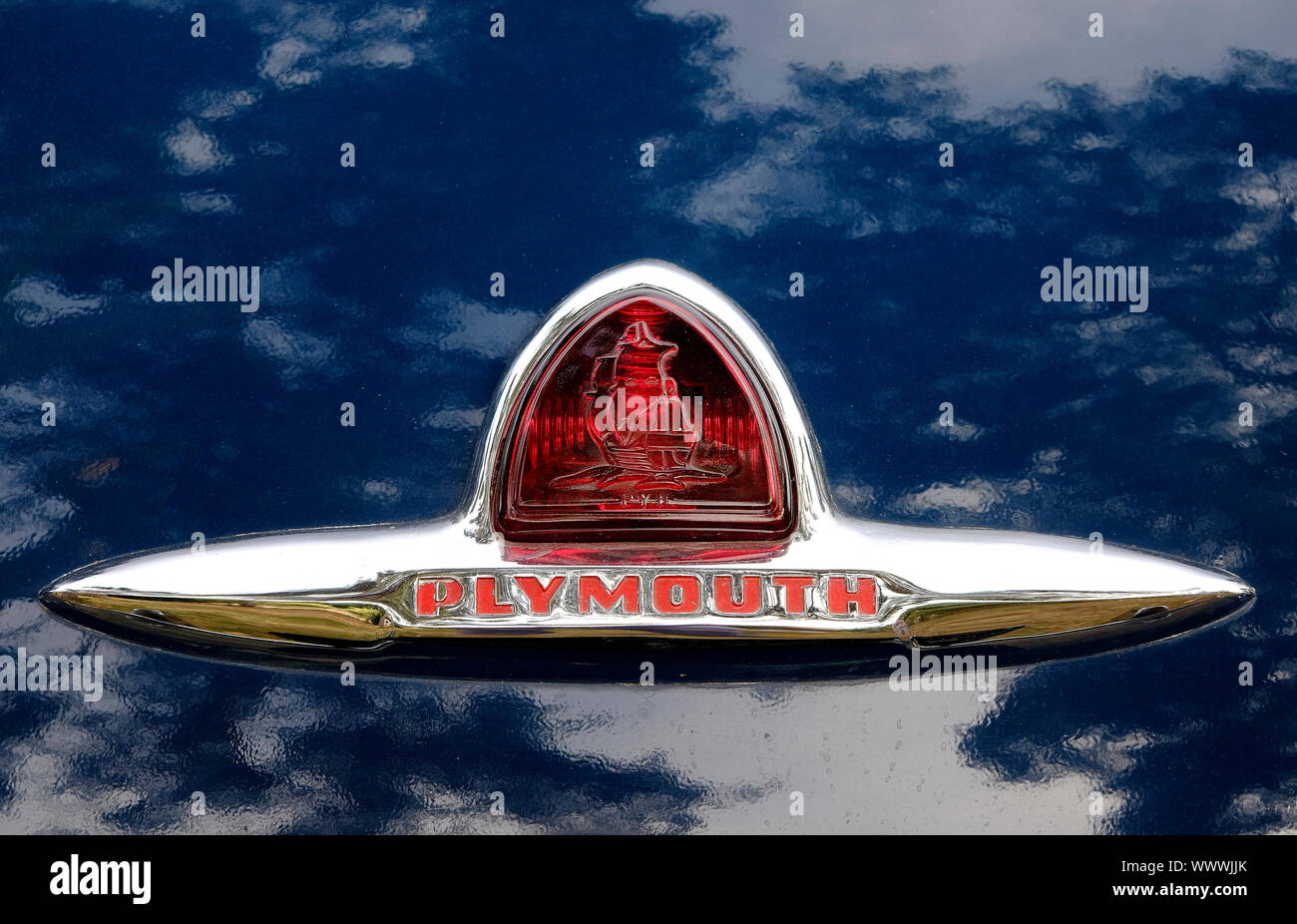 Plymouth auto americane emblema del logo Foto Stock