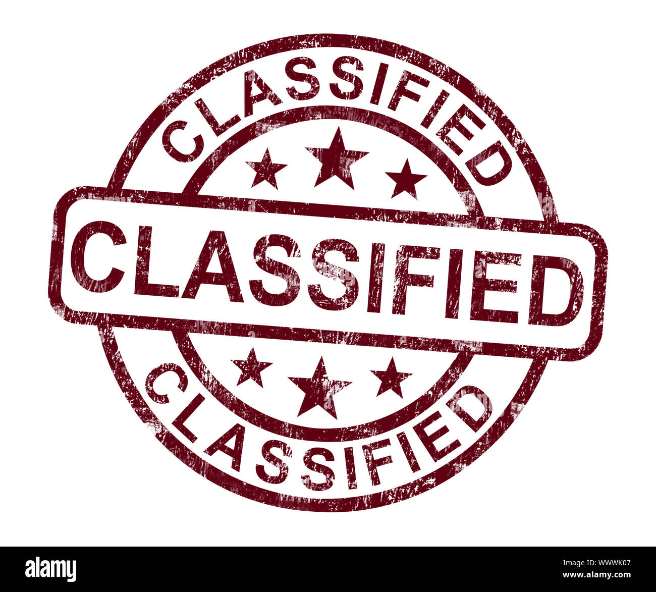 Timbro classificati segreto che mostra la corrispondenza privata Foto Stock