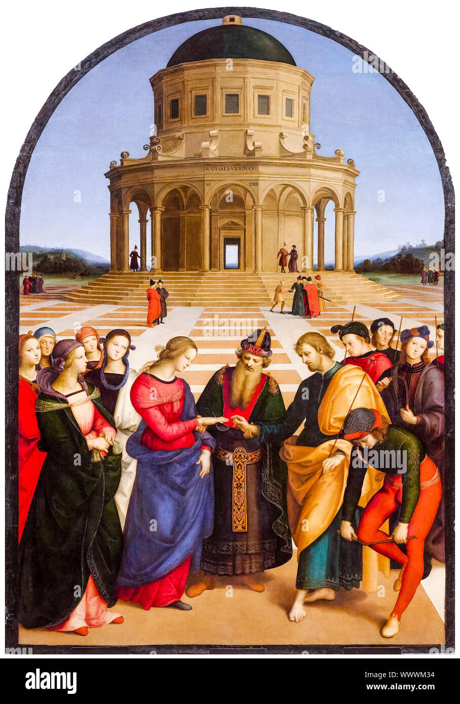 Raffaello, il Matrimonio della Vergine, pittura, 1504 Foto Stock