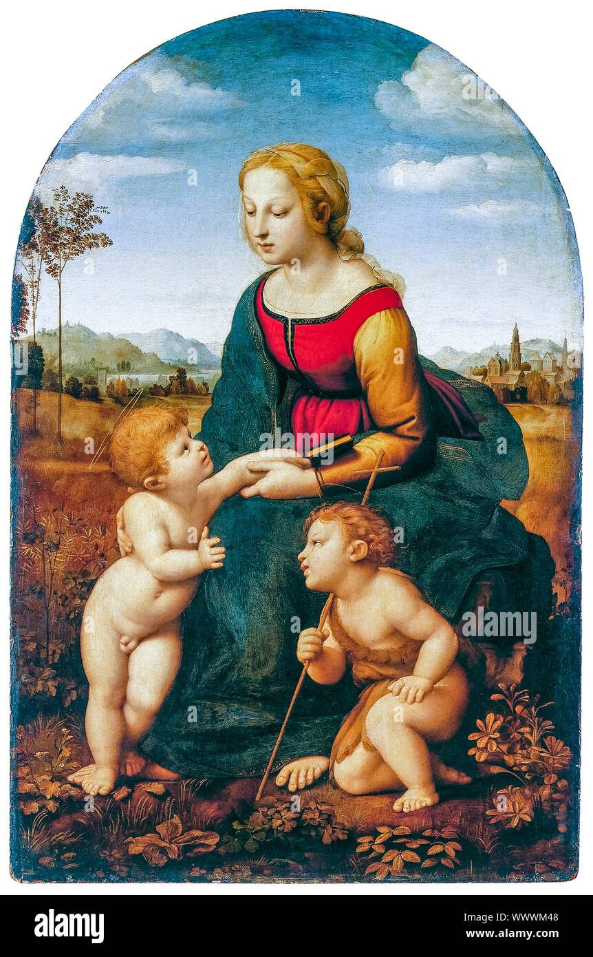 Raffaello, La Belle Jardinière, pittura, 1507 Foto Stock