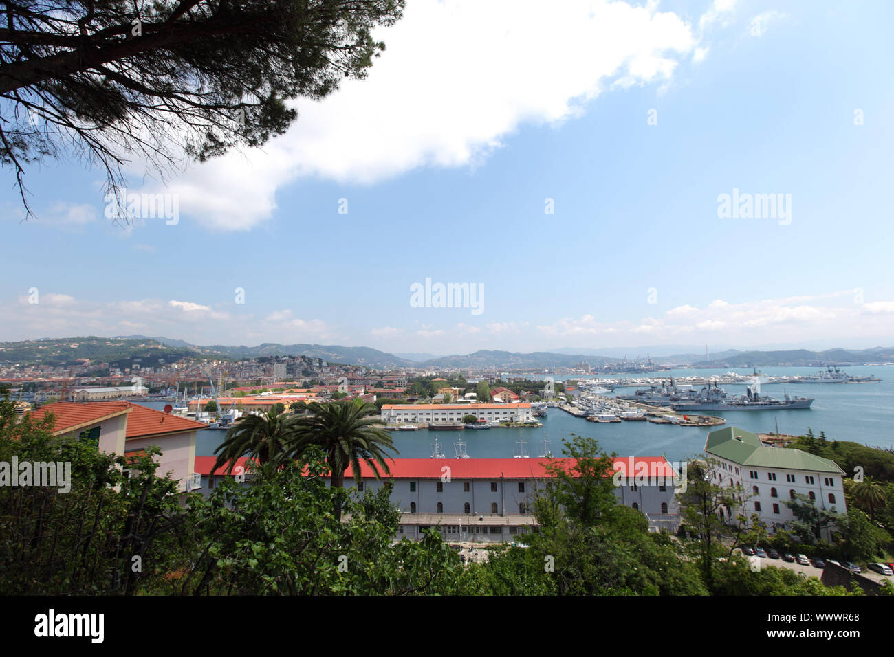 La Spezia Porto sulla costa Ligure in Italia Foto Stock