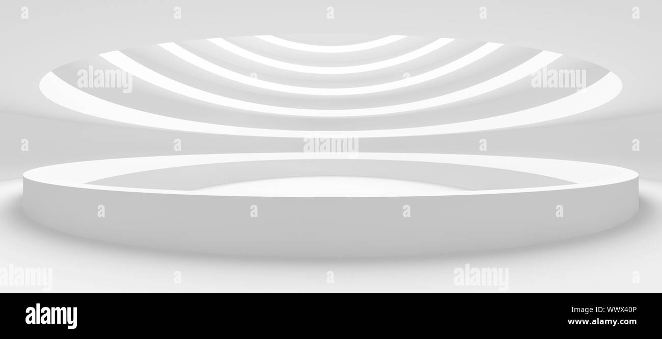 3D Rendering della sala vuota Foto Stock