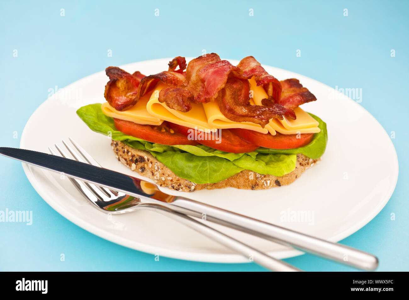 Aprire blt sandwich Foto Stock