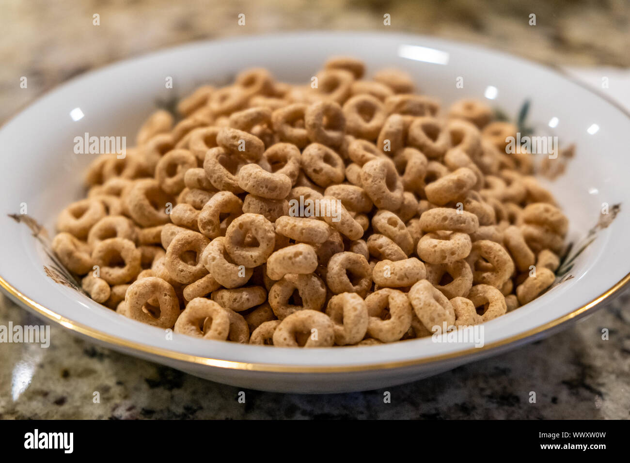 Tostato cereali rotondo in Cina ciotola Foto Stock