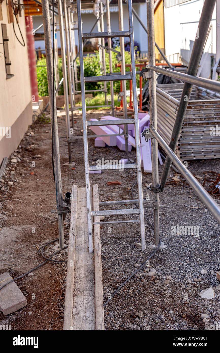 Pasticcio sulla costruzione Foto Stock