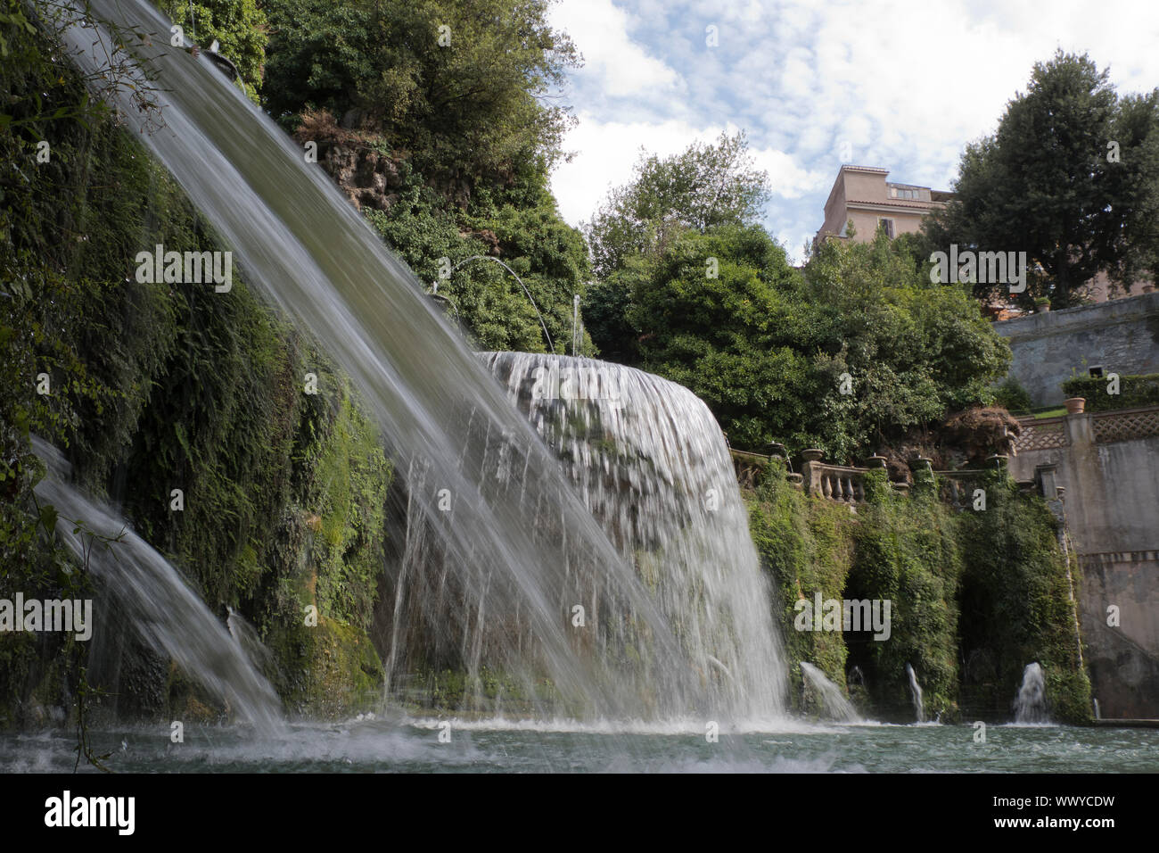 Fontana del ovato nella città di Tivoli in Italia Foto Stock