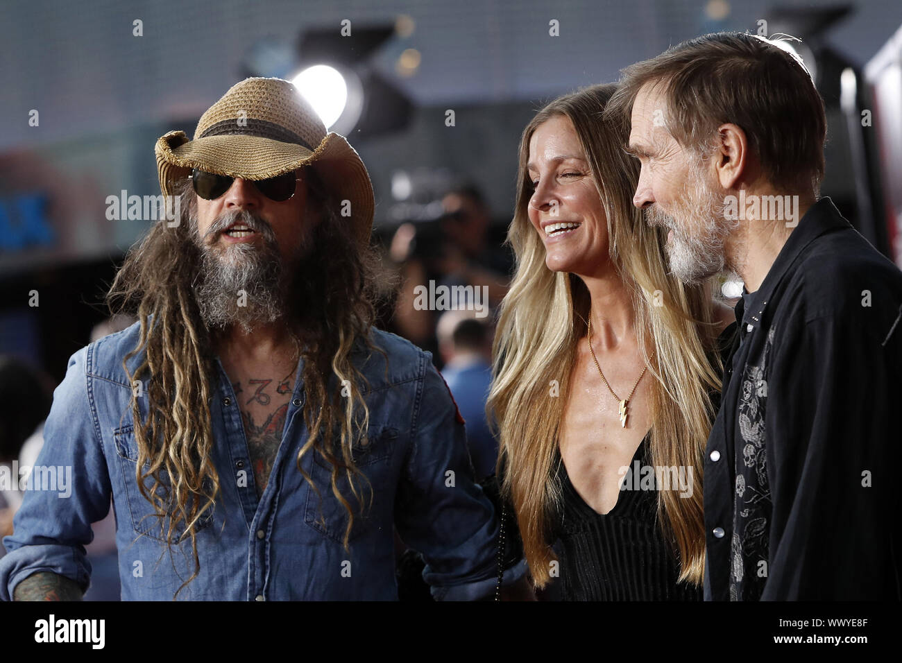 Settembre 12, 2019, Universal City, CA, Stati Uniti d'America: LOS ANGELES - Sep 12: Rob Zombie, Sheri Moon Zombie e Bill Moseley all'orrore di Halloween notti all'Universal Studios Hollywood di Settembre 12, 2019 in città universale, CA (credito Immagine: © Kay Blake/ZUMA filo) Foto Stock