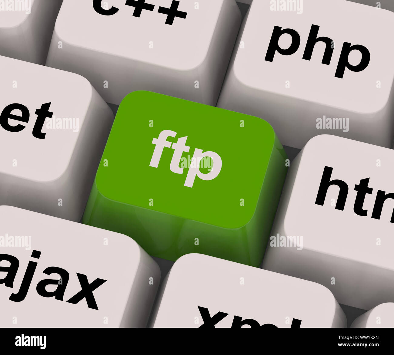 Chiave di ftp che mostra il protocollo di trasferimento file Foto Stock