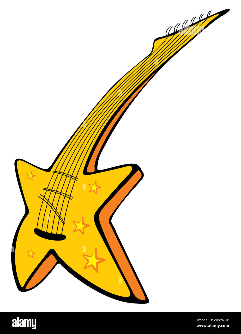 Chitarra con stelle Foto Stock