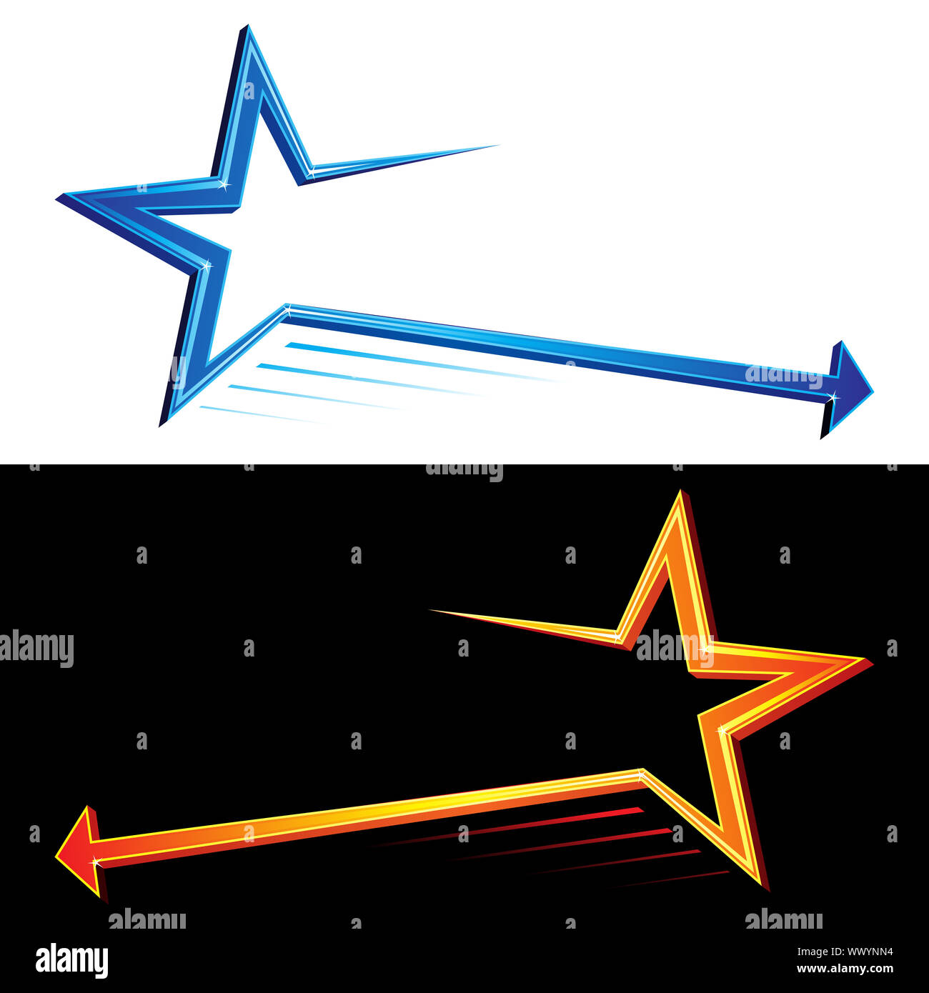 Simboli di stelle Foto Stock