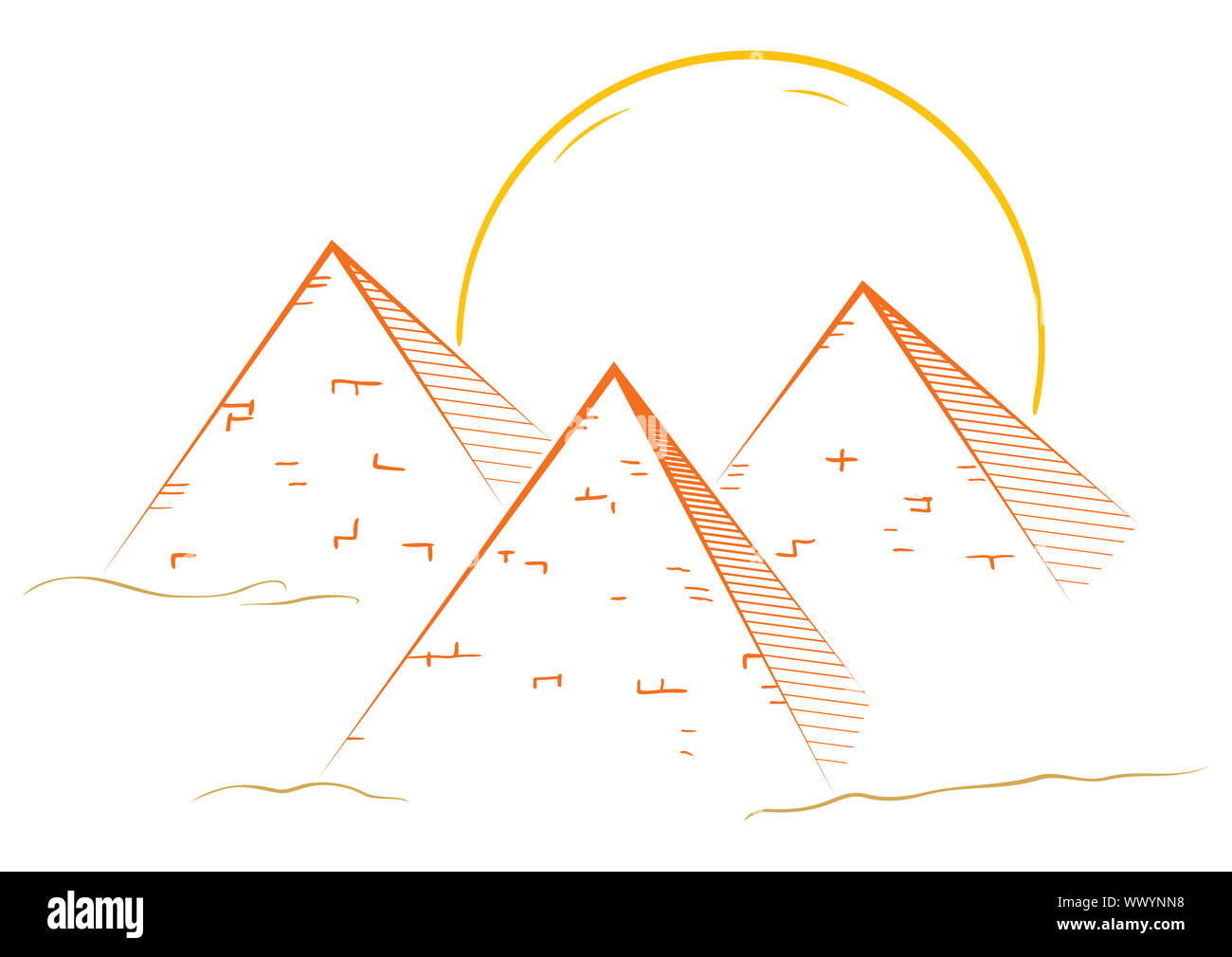 Tre piramidi Foto Stock