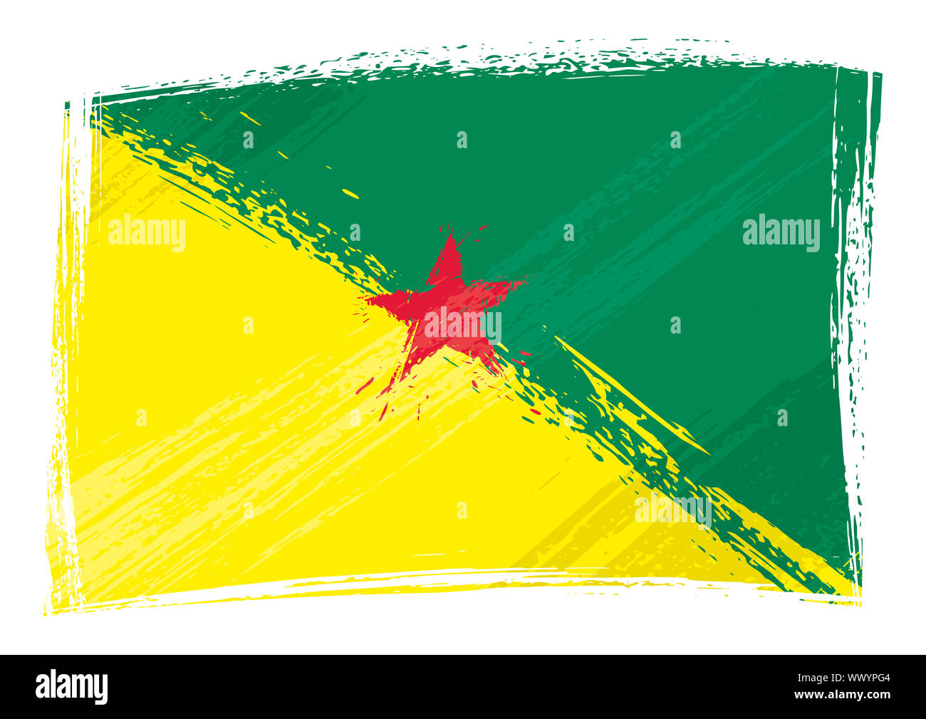 Grunge Guiana francese bandiera Foto Stock