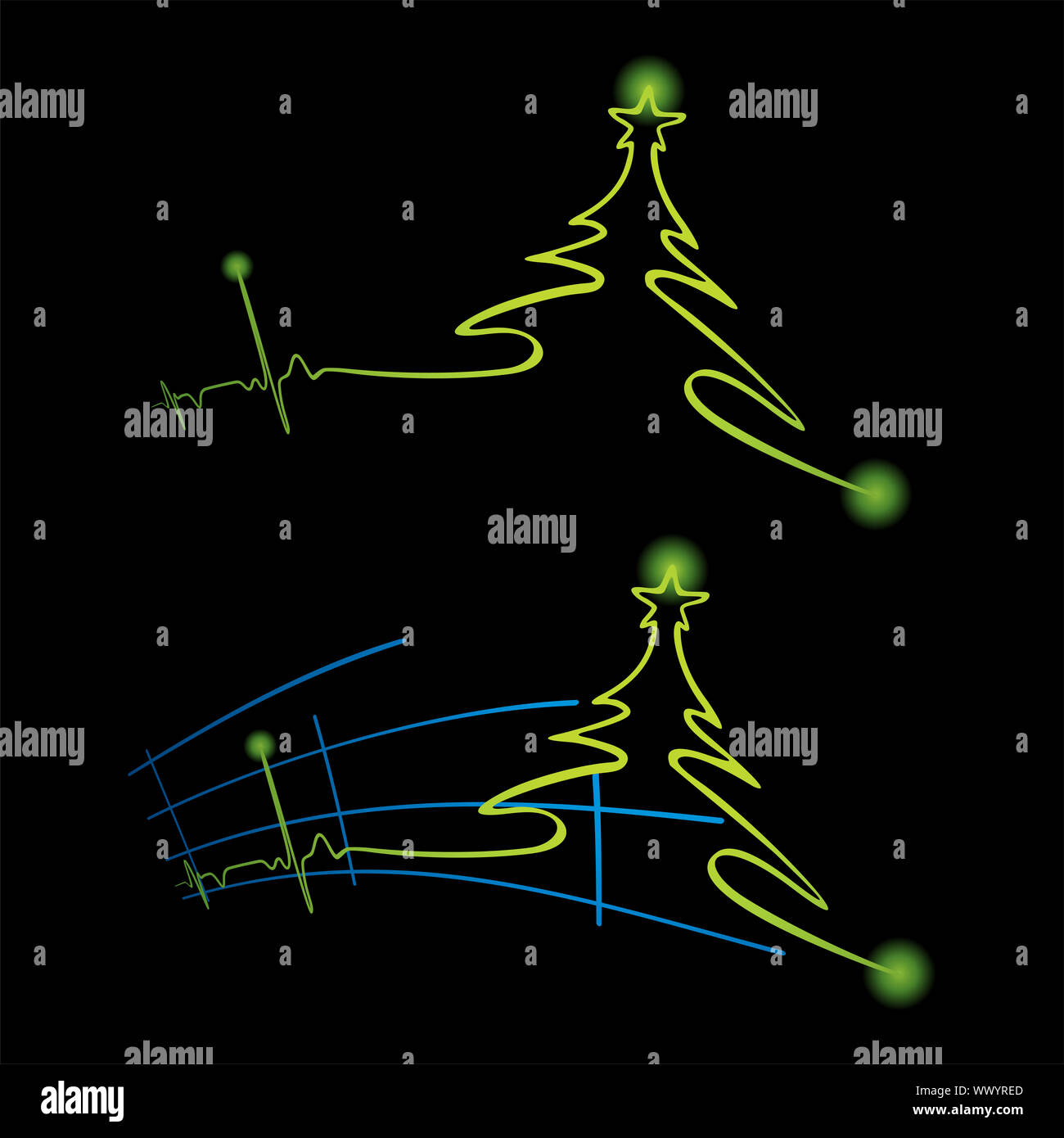 EKG di natale Foto Stock