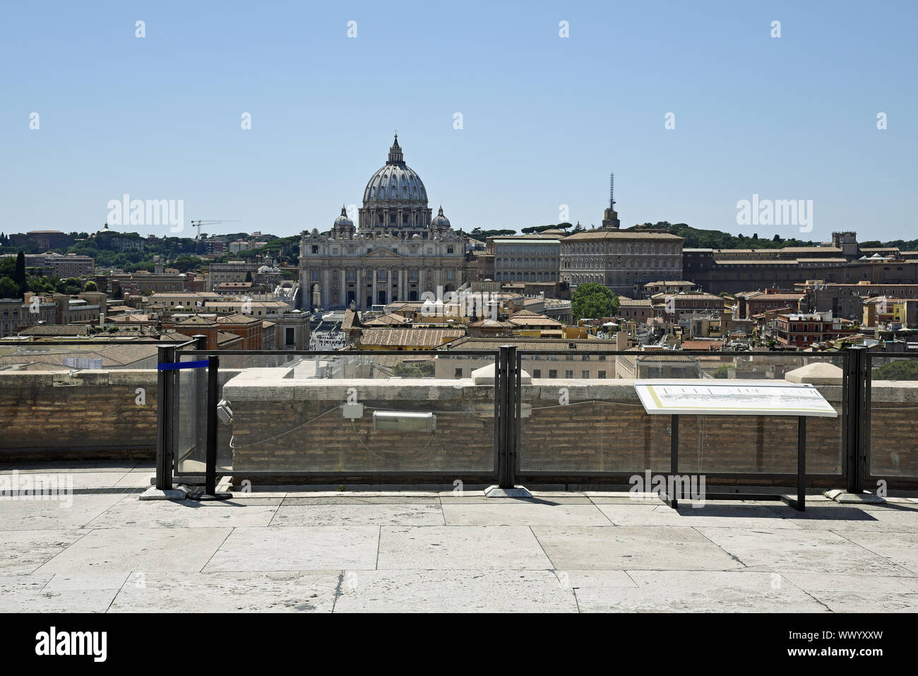 La Basilica di San Pietro, cityscape, Castel Sant'Angelo, castello, Roma, Italia, Europa Foto Stock