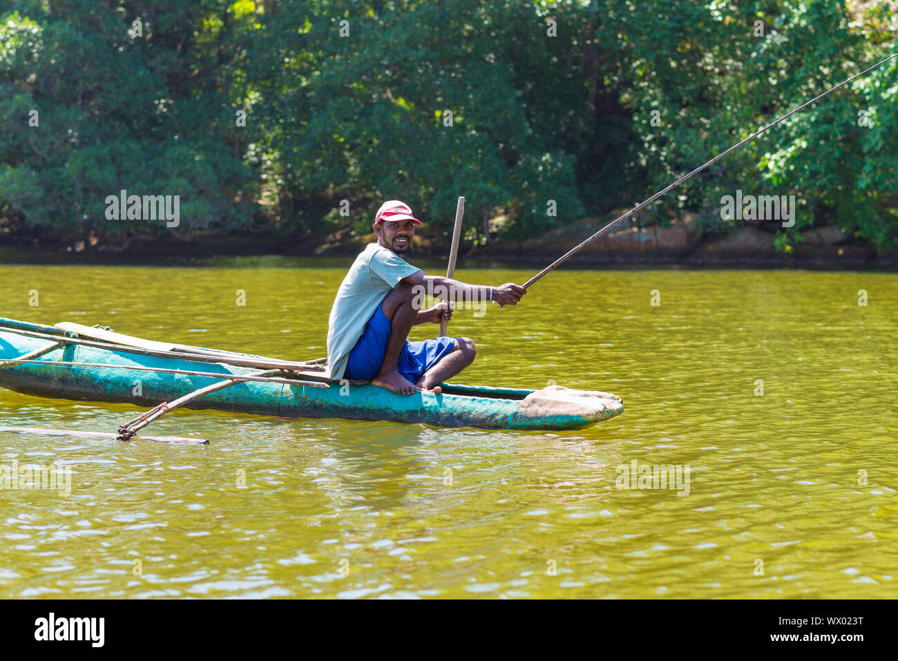 Il Hikkaduwa lago nel nord-est della stessa città turistica Hikkaduwa Foto Stock