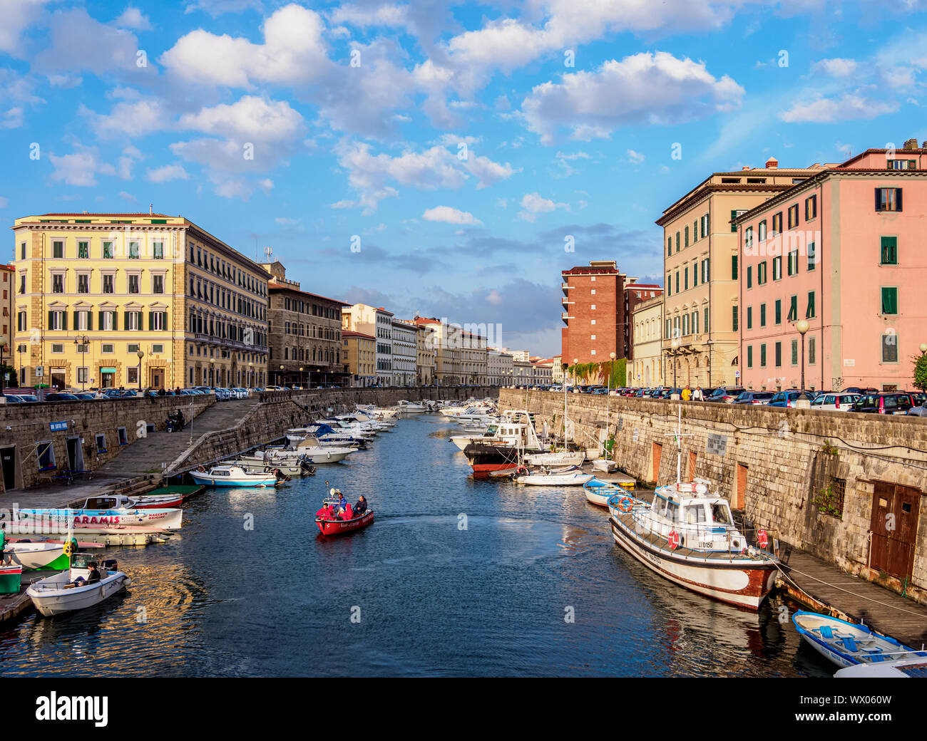Canale di Venezia Nuova, Livorno, Toscana, Italia, Europa Foto Stock
