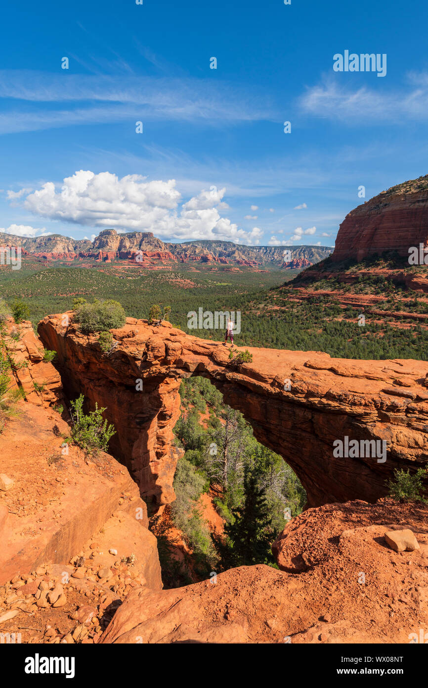 Devils Bridge, Sedona, in Arizona, Stati Uniti d'America, America del Nord Foto Stock