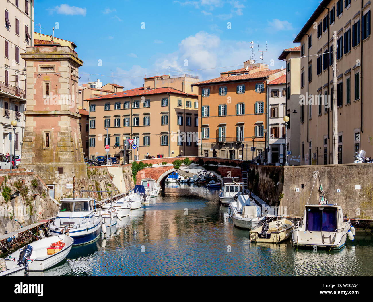 Canale di Venezia Nuova, Livorno, Toscana, Italia, Europa Foto Stock