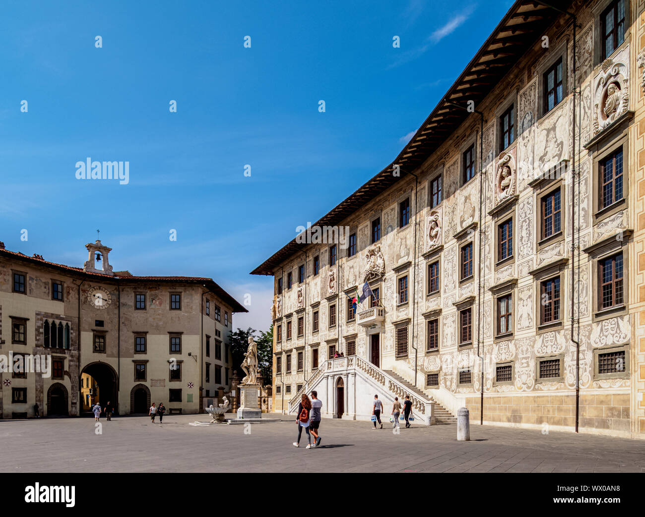 Palazzo della Carovana, Piazza dei Cavalieri (cavalieri' Square), Pisa, Toscana, Italia, Europa Foto Stock