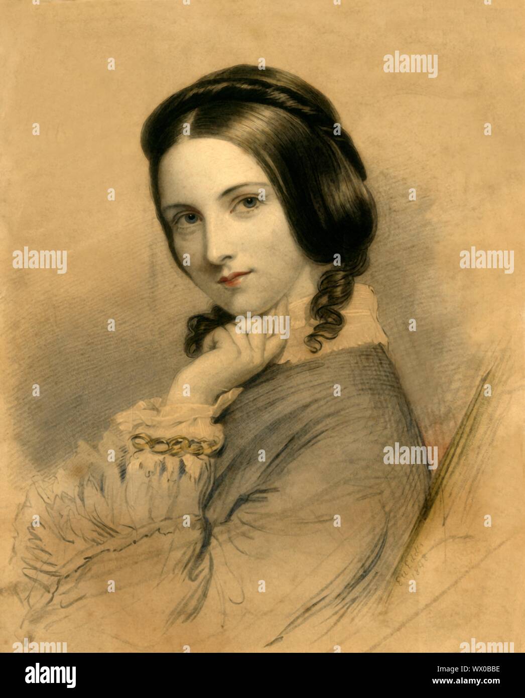 "La parte più nobile della Marchesa di Stafford', 1848. Ritratto di Anne Sutherland-Levenson-Gower (1829-1888, n&#xe9;e Hay-Mackenzie, contessa di Cromartie), duchessa di Sutherland e della marchesa di Stafford, royal cortigiano e prima moglie del terzo Duca di Sutherland. Foto Stock