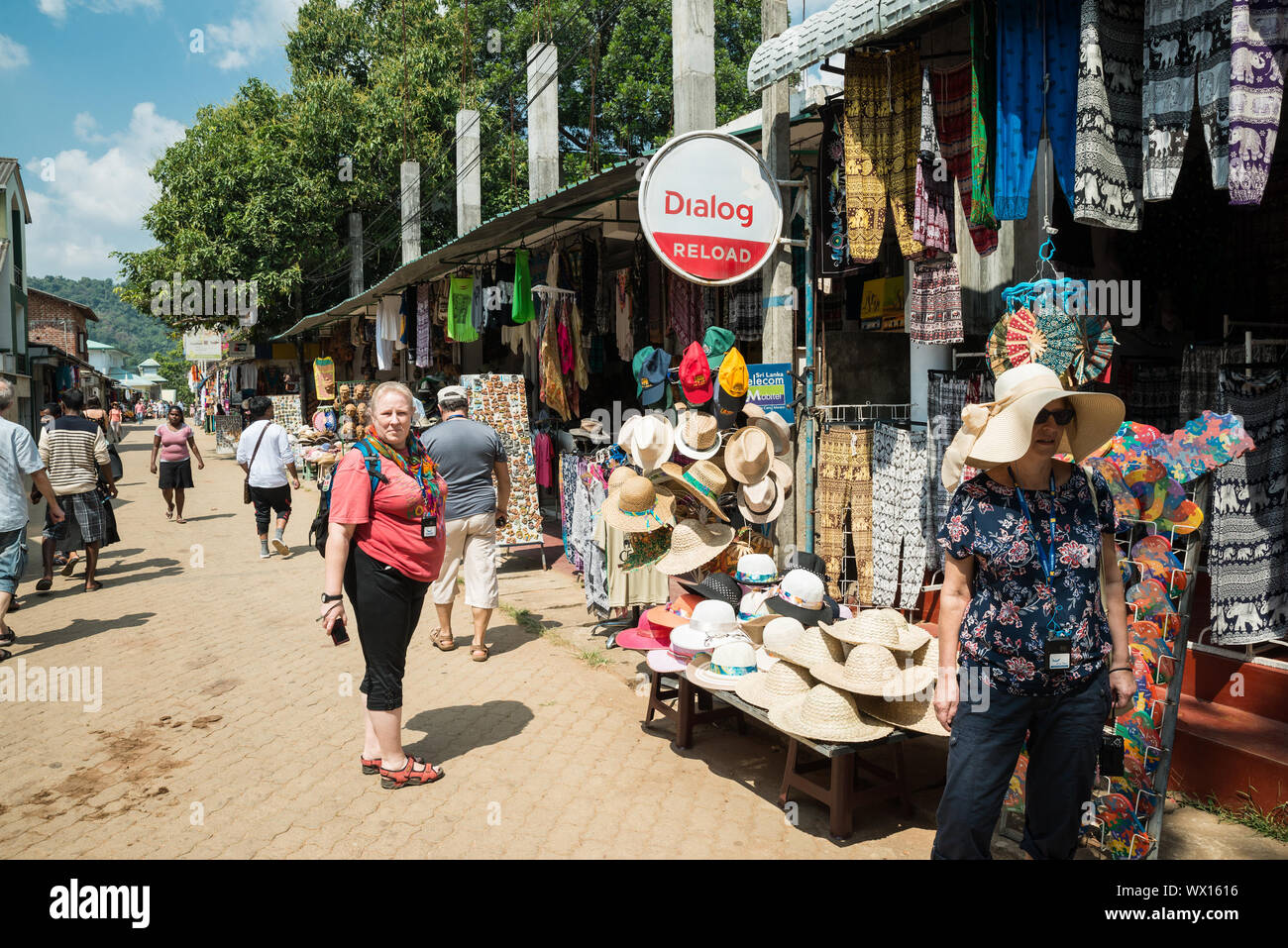 Street in Pinnawala, Kegalle distretto, Sabaragamuwa Provincia, Sri Lanka Foto Stock