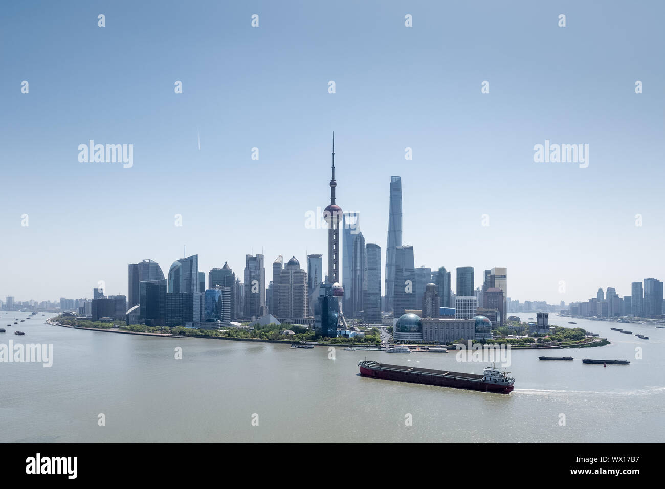 Bellissimo paesaggio urbano di Shanghai Foto Stock
