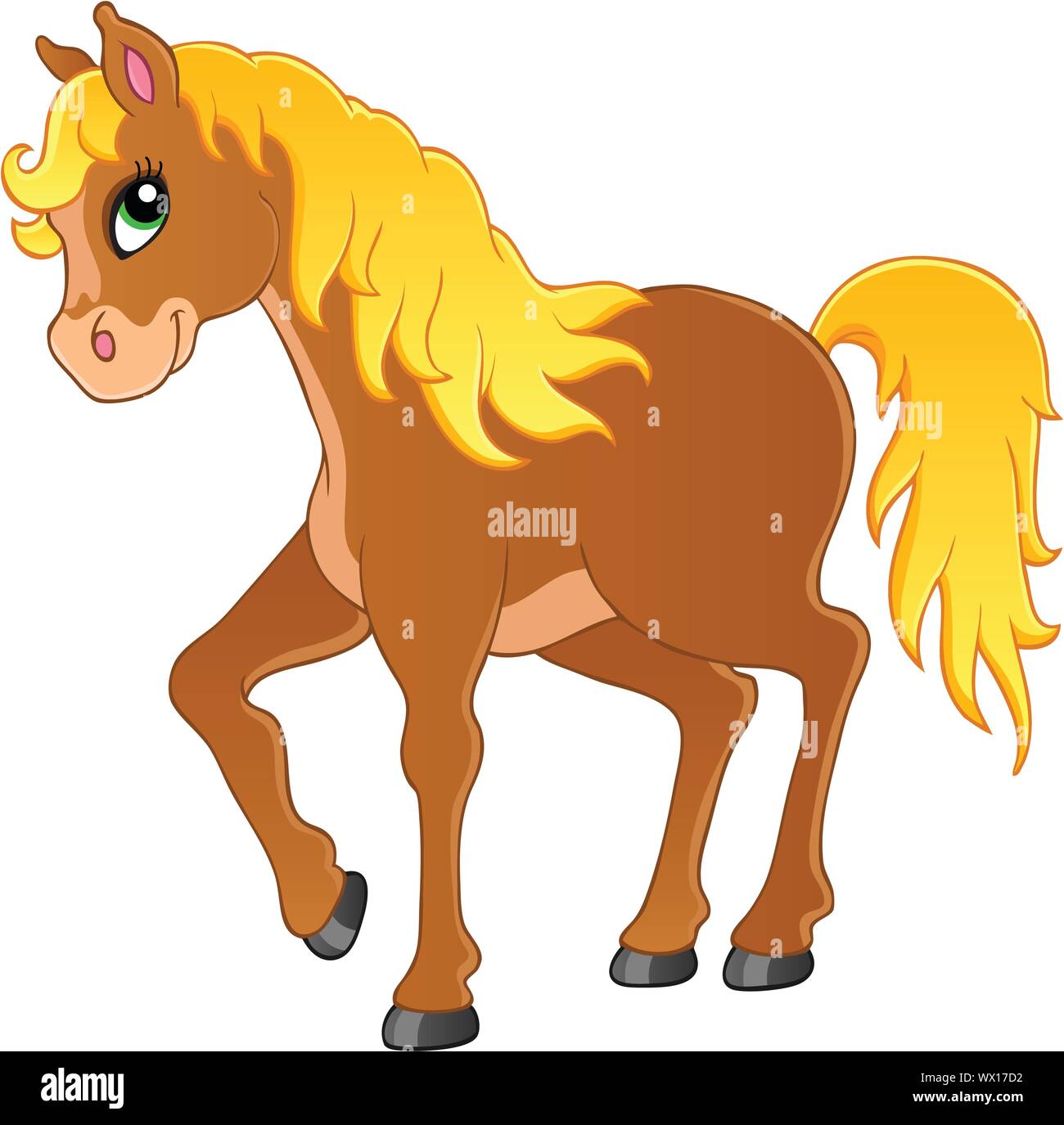 Tema del cavallo immagine 1 Illustrazione Vettoriale