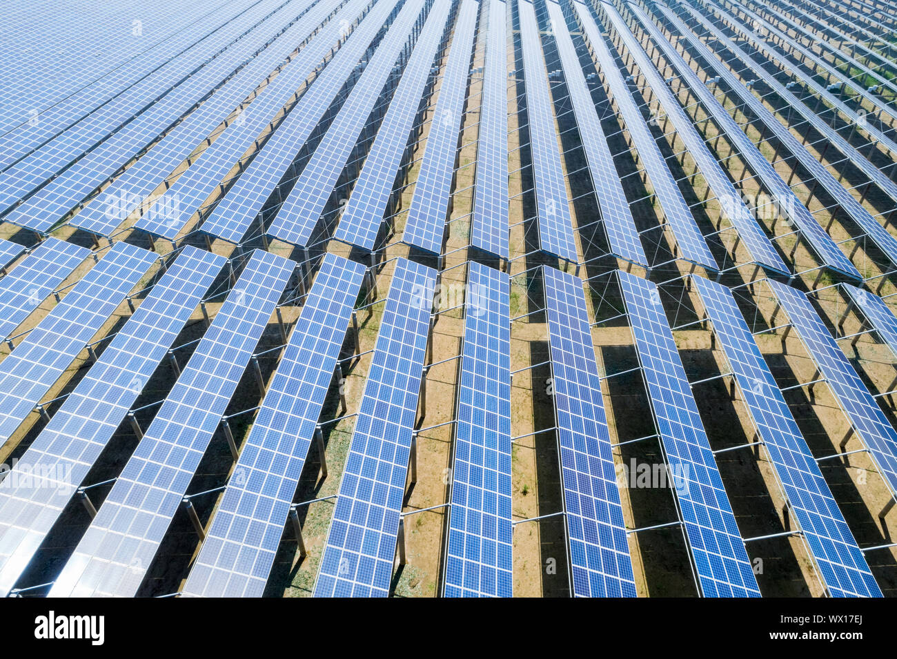 Nuova energia della centrale fotovoltaica Foto Stock