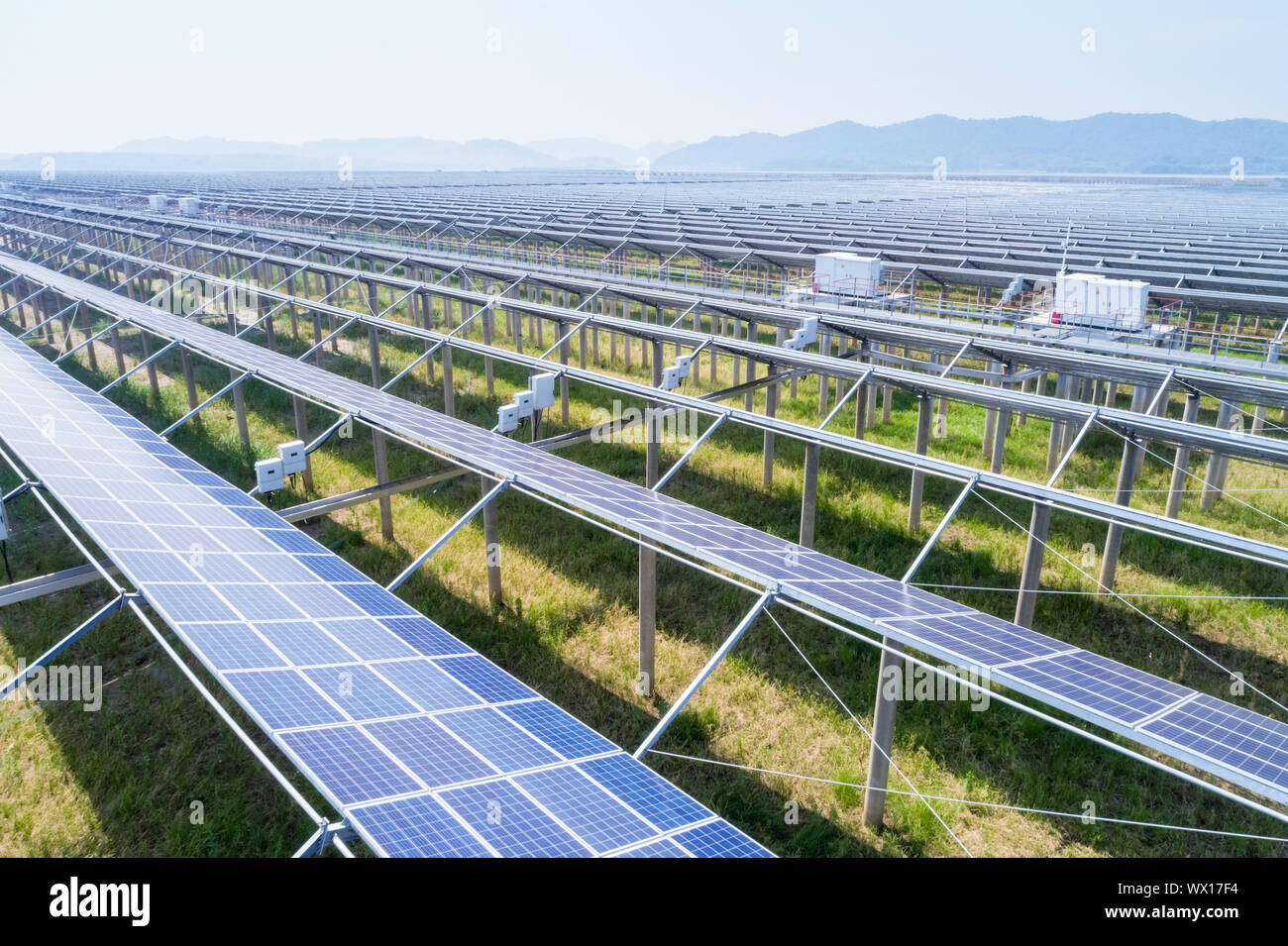 Energia solare per le aziende agricole Foto Stock