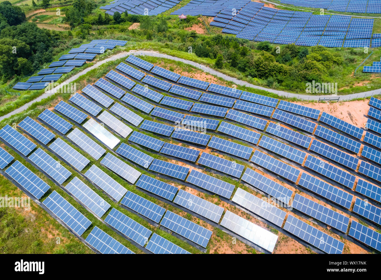 Fonti di energia rinnovabili per energia solare Foto Stock