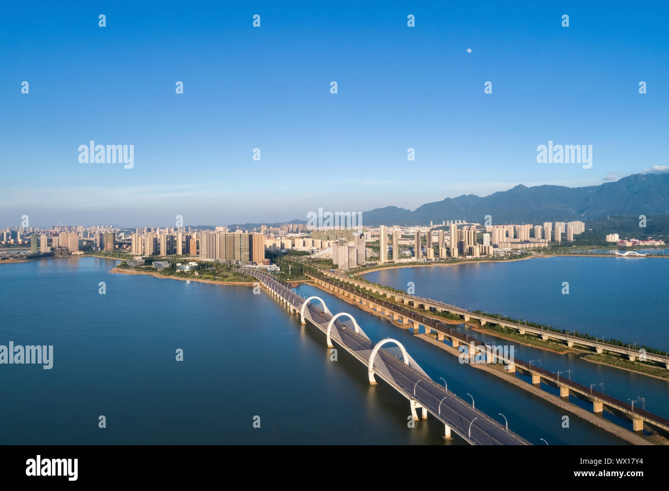 Jiujiang panorama della città Foto Stock