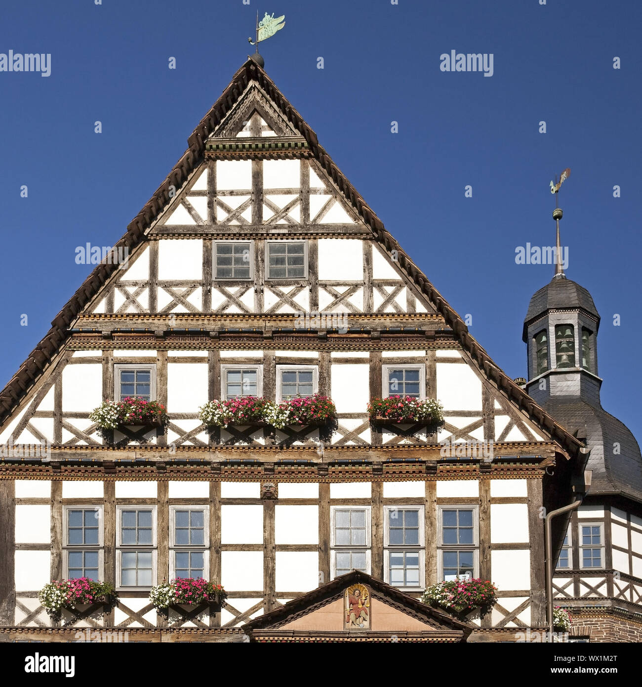 Il municipio storico, Hoexter, Weser Uplands, East Westfalia, Renania settentrionale-Vestfalia, Germania, Europa Foto Stock