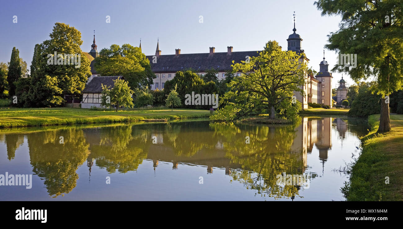 Corvey, Sito Patrimonio Mondiale dell'UNESCO, Hoexter, Weser Uplands, East Westfalia, Germania, Europa Foto Stock