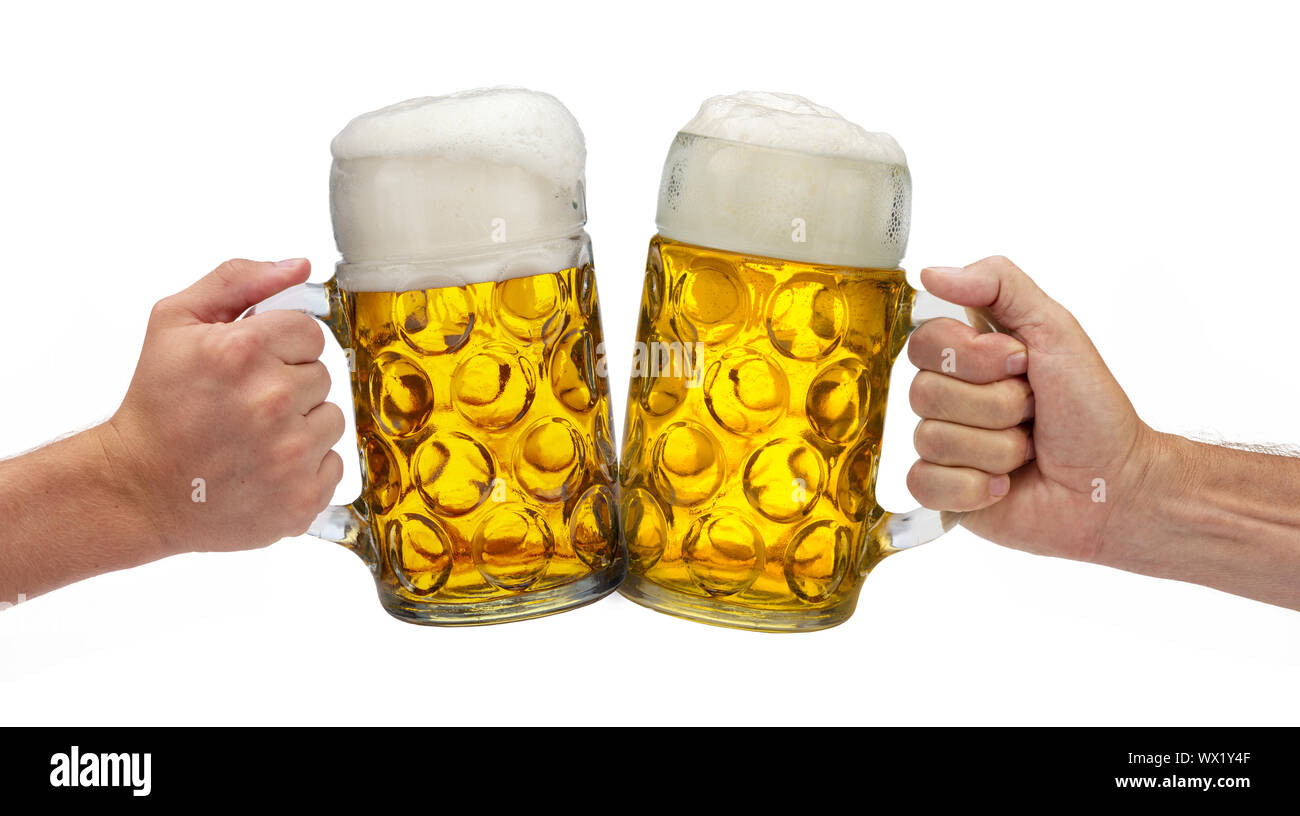 Un bicchiere di birra tedesca Foto Stock