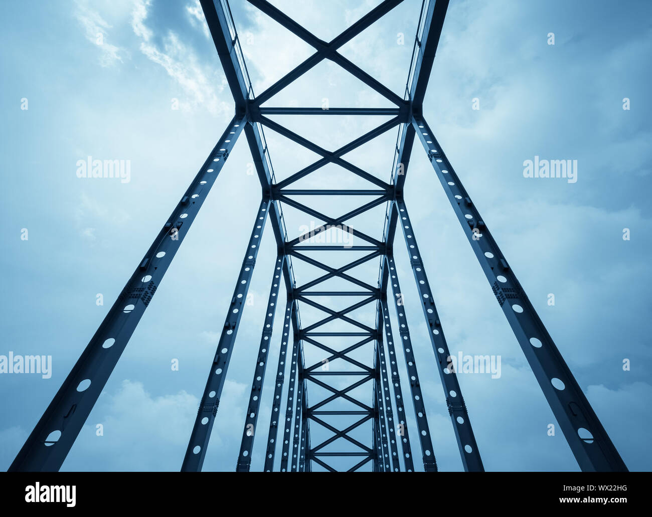 Struttura in acciaio ponte closeup Foto Stock