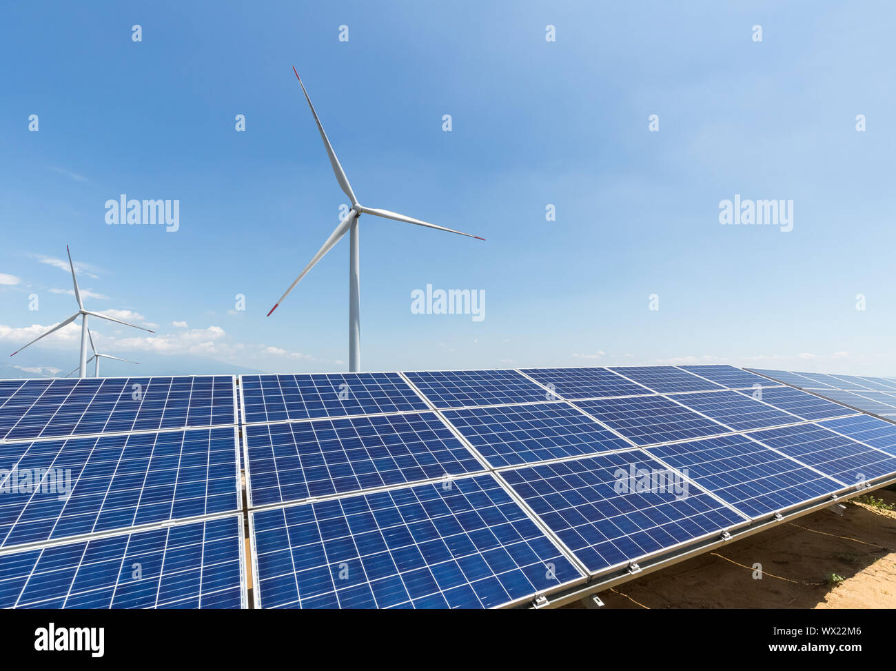 Fonti di energia rinnovabili paesaggio Foto Stock