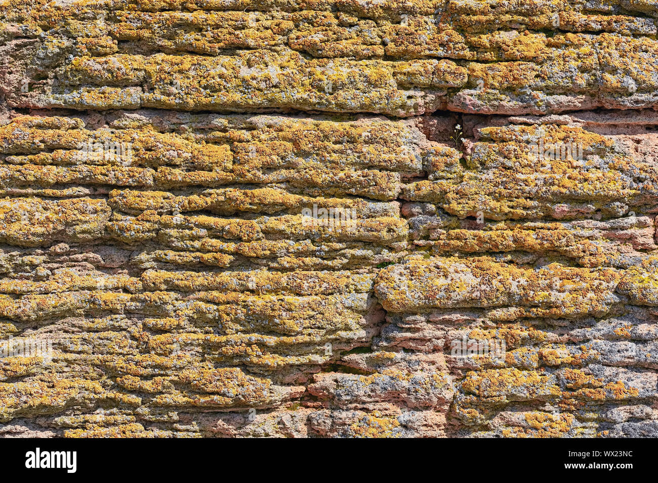 Muro di pietra sullo sfondo Foto Stock