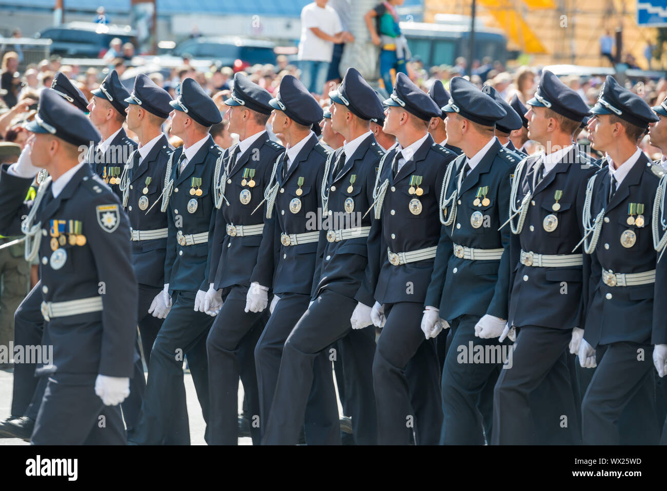 Parata militare a Kiev, Ucraina Foto Stock