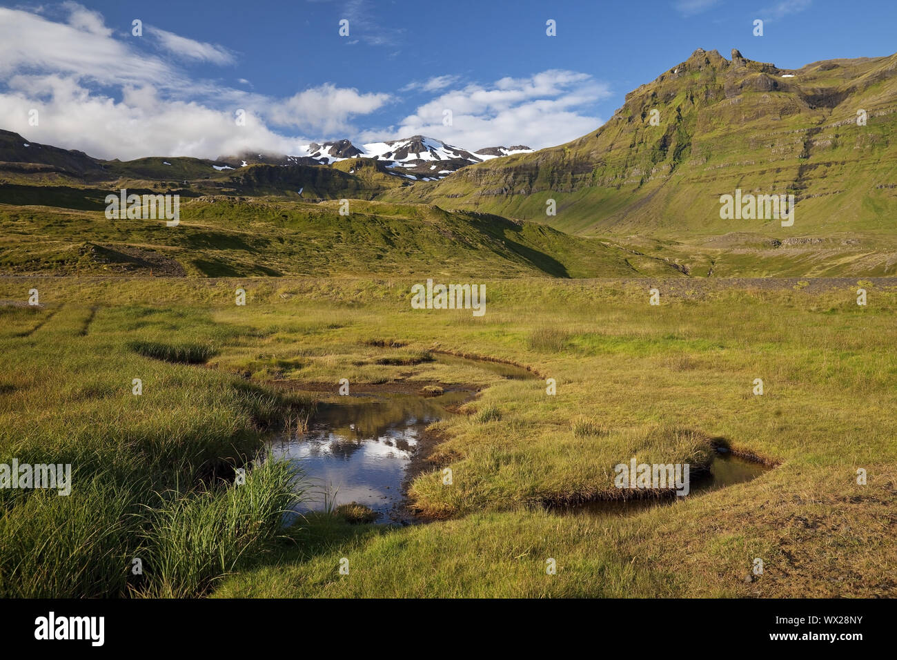 Paesaggio di montagna vicino Grundarfjoerdur, Snaefellsnes, West Islanda, Islanda, Europa Foto Stock