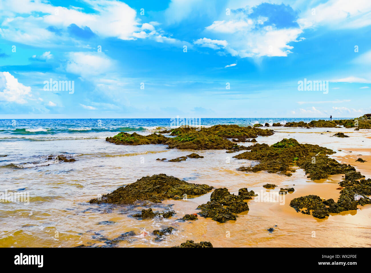 Sul mare del sud della Cina Vietnam rocce della costa Foto Stock