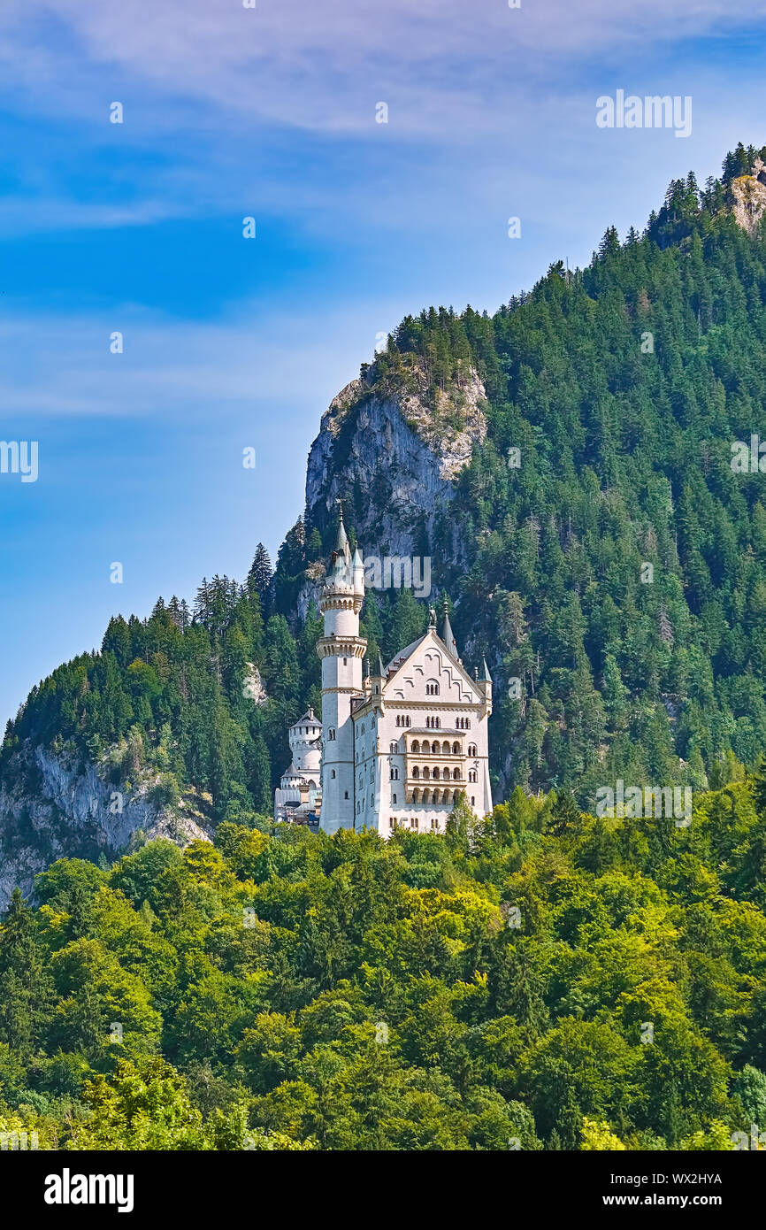 Il Castello di Neuschwanstein, Germania Foto Stock