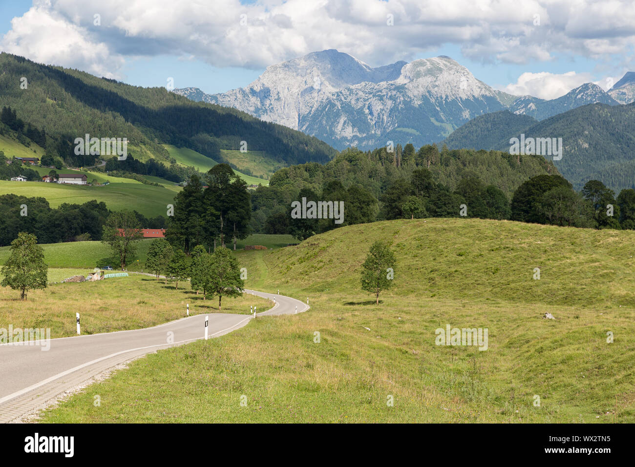 German Alpine road vicino a Berchtesgaden bavarese Foto Stock