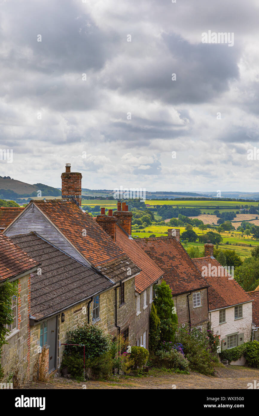 Shaftesbury è una città e parrocchia civile in Dorset, Inghilterra. Foto Stock