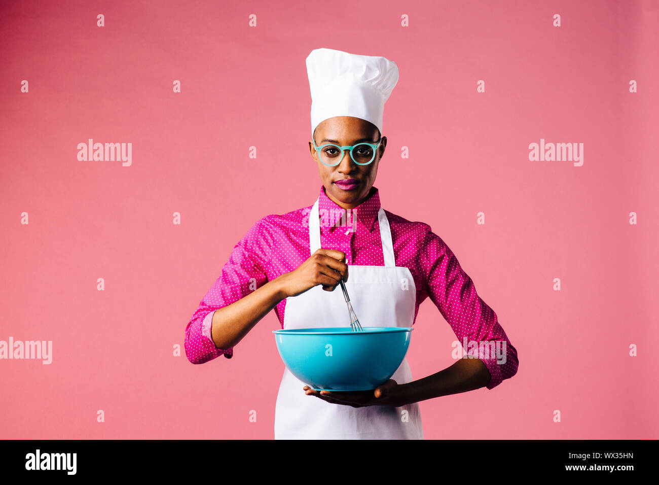 Ritratto Di Un Cappello Chef E Grembiule - Fotografie stock e