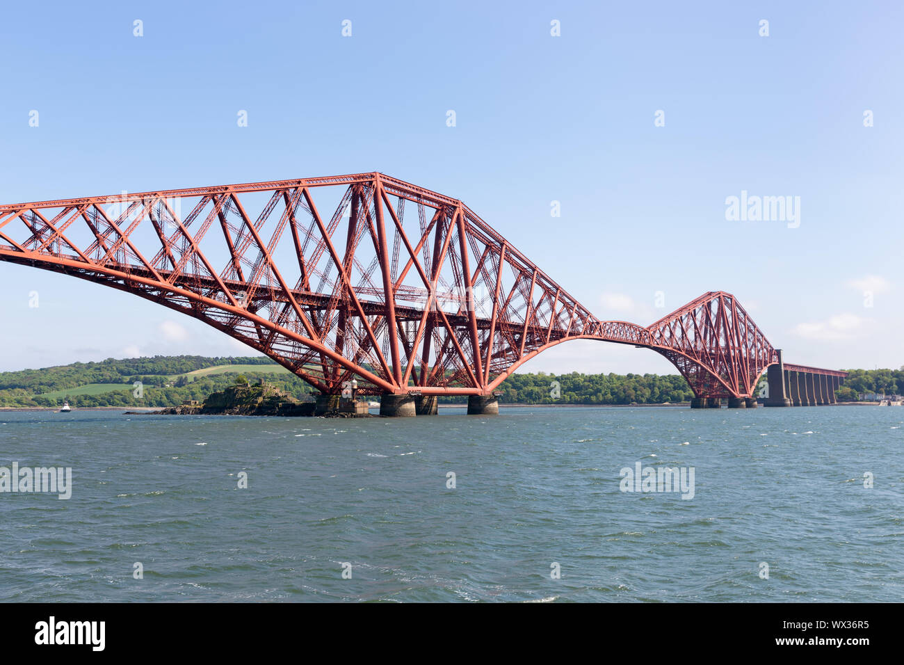 Via Ponte sul Firth of Forth vicino a Queensferry in Scozia Foto Stock