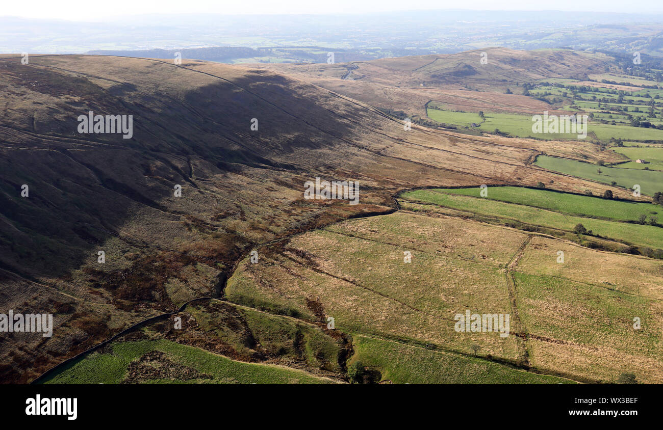 Vista aerea del North Pennines Mountain Range, Regno Unito Foto Stock